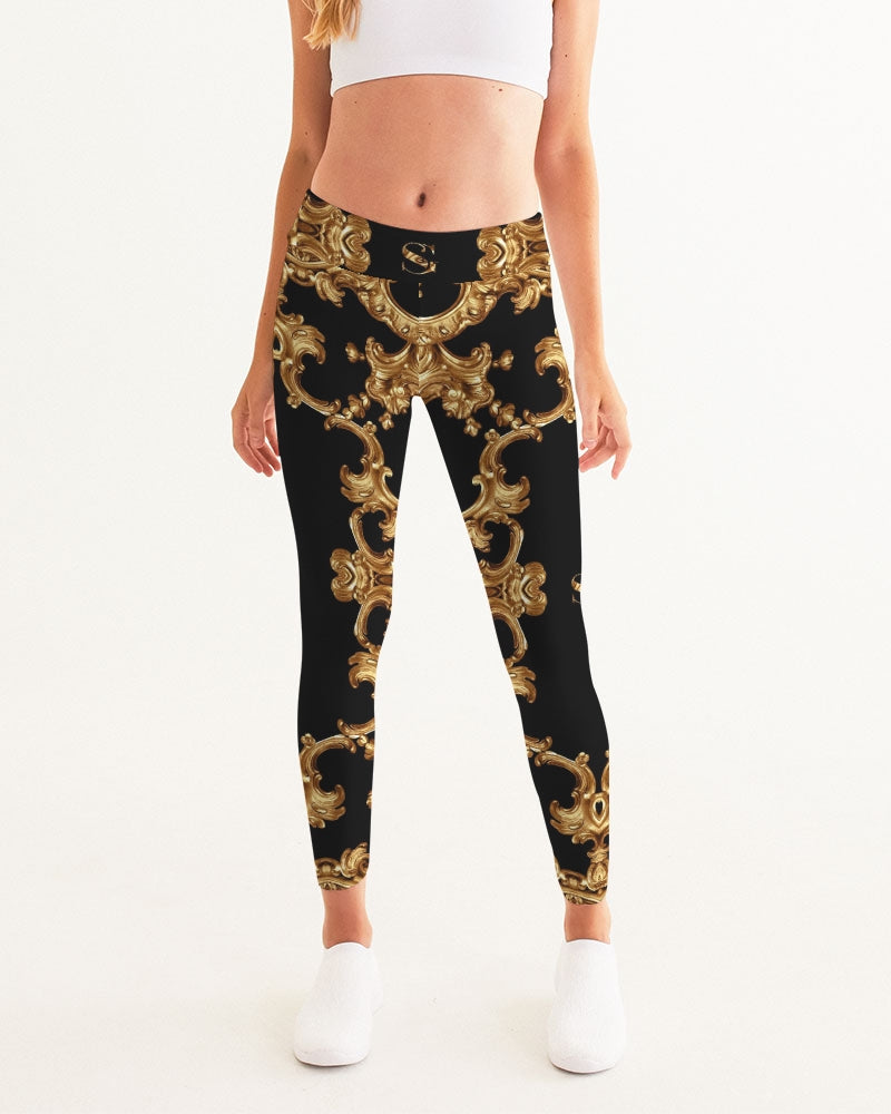 Goddess Black and Gold Women's Yoga Pants