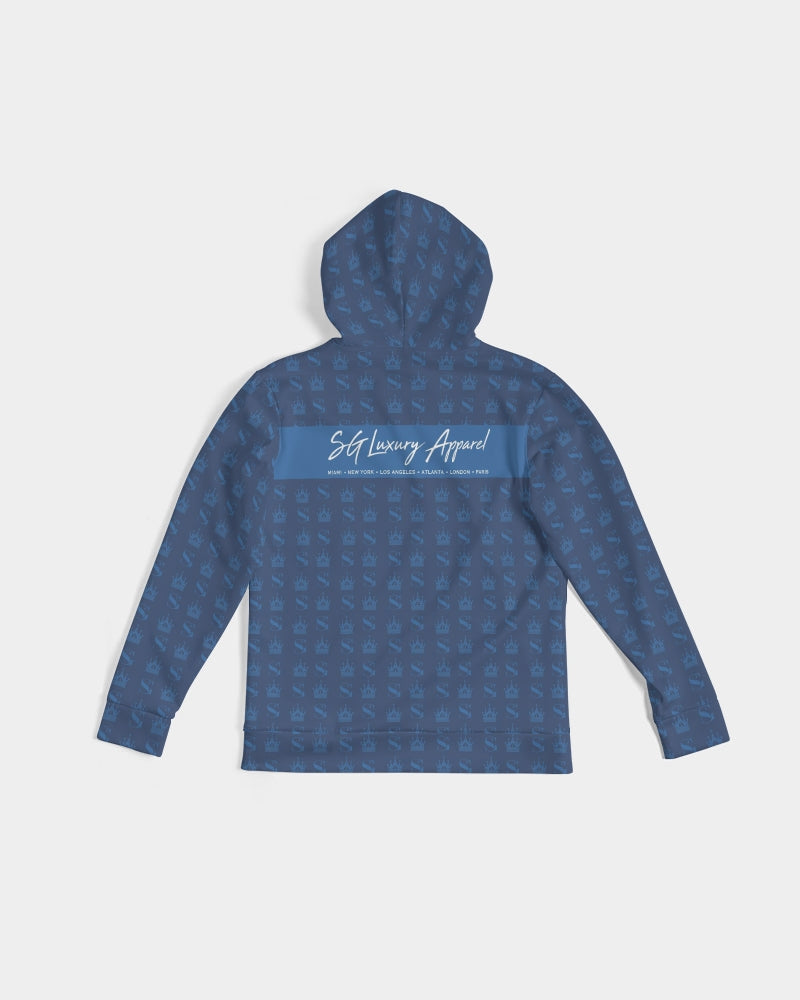 SG signature pattern blue Men's Light Weight Hoodie