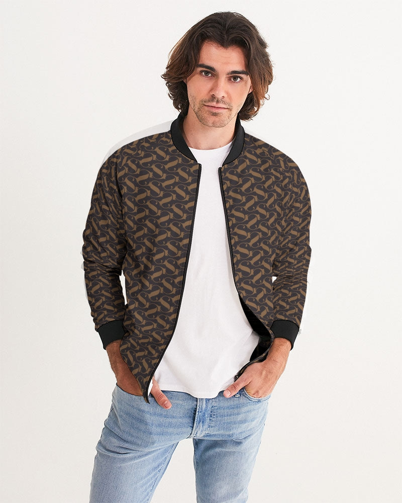 SG Premium Brown white Stripe Men's Bomber Jacket