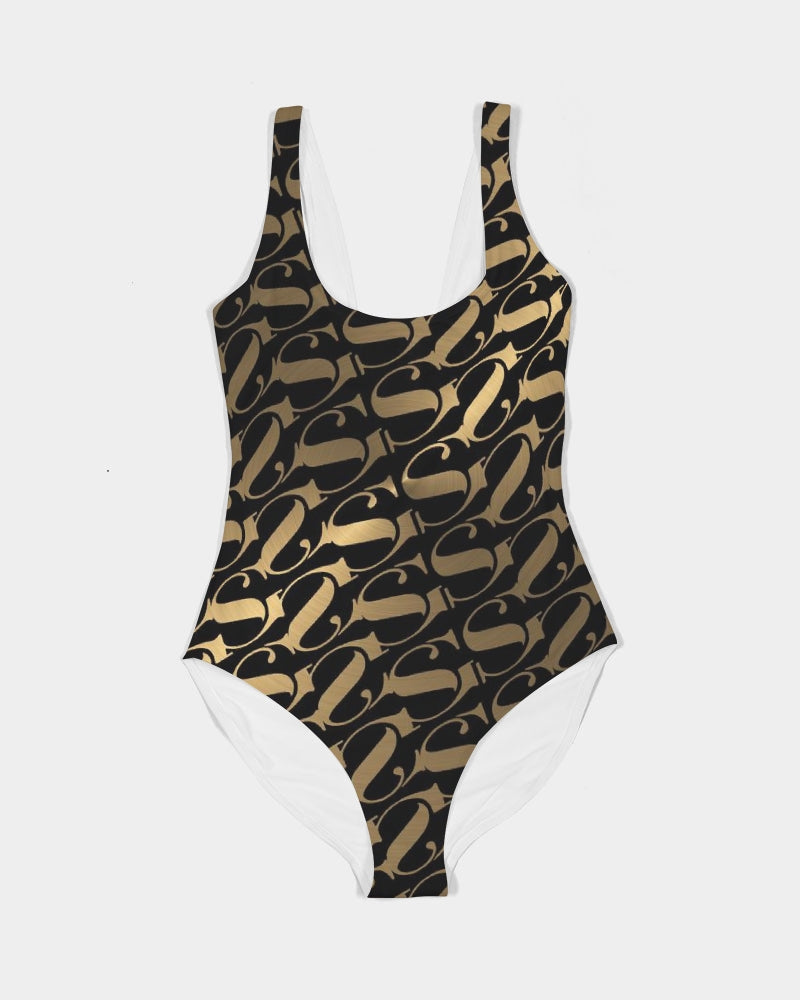 SG Black and Gold Women's One-Piece Swimsuit