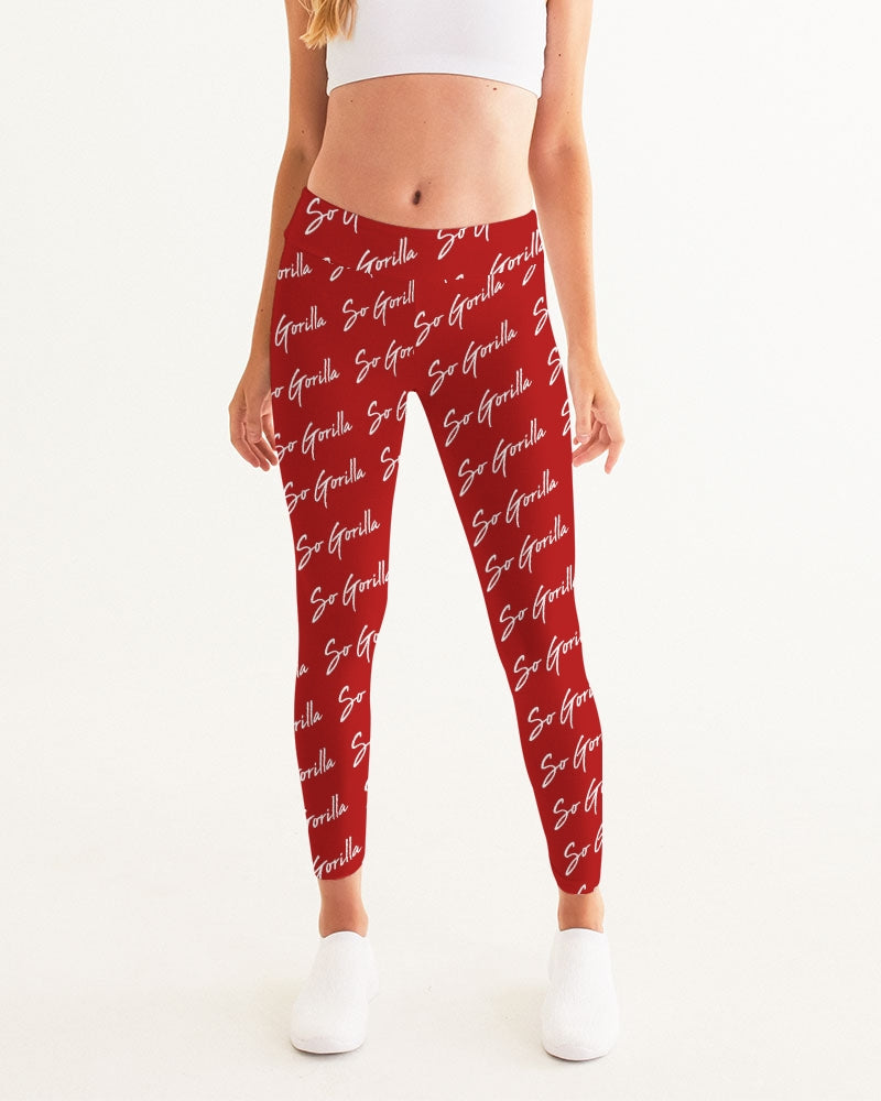 So Gorilla Red Women's Yoga Pants