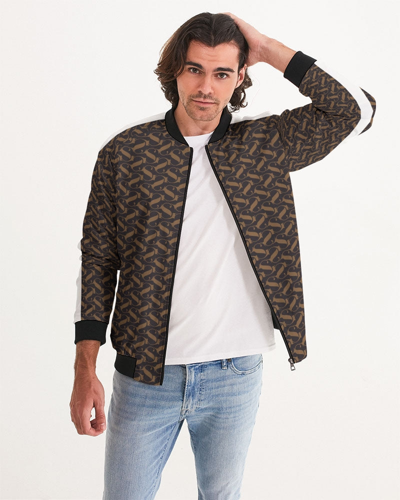 SG Premium Brown white Stripe Men's Bomber Jacket