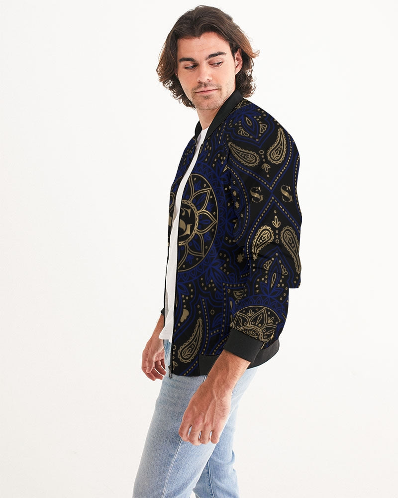 Blue, Gold and Black Galaxy Men's Bomber Jacket