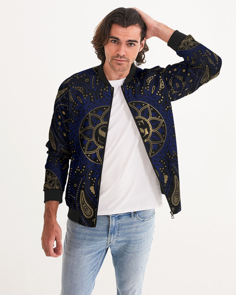 Blue, Gold and Black Galaxy Men's Bomber Jacket