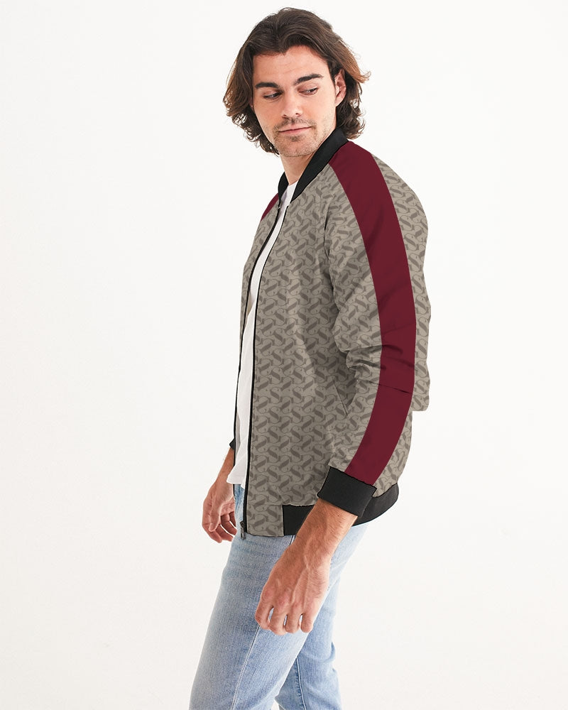 Sand and Maroon Men's Bomber Jacket