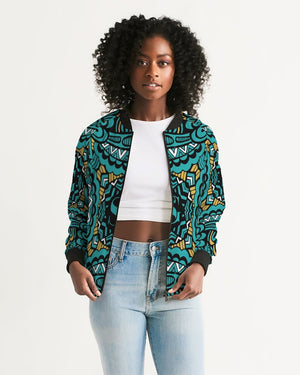 SG Teal and gold Women's Bomber Jacket