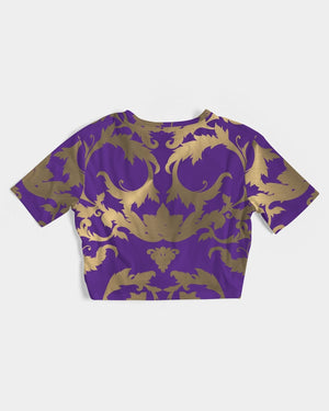 SG PURPLE SUMMERTIME FINE Women's Twist-Front Cropped Tee