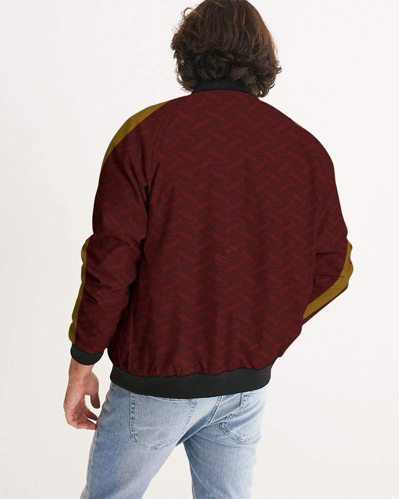 SG Burgundy and Gold Men's Bomber Jacket