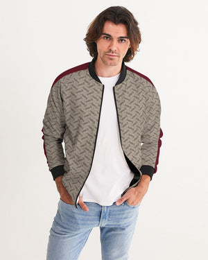 Sand and Maroon Men's Bomber Jacket