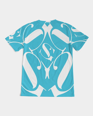 SG  Kaleidoscope Turquoise and White Men's Tee