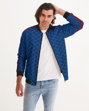 SG Blue and Maroon Men's Bomber Jacket