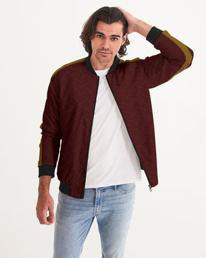 SG Burgundy and Gold Men's Bomber Jacket