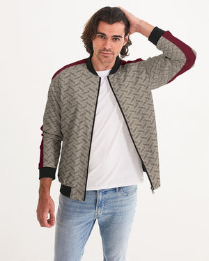 Sand and Maroon Men's Bomber Jacket