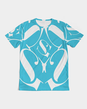 SG  Kaleidoscope Turquoise and White Men's Tee