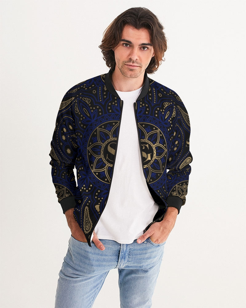 Blue, Gold and Black Galaxy Men's Bomber Jacket