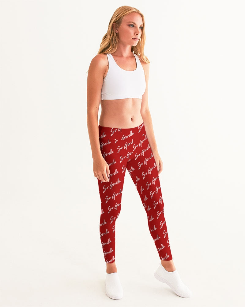 So Gorilla Red Women's Yoga Pants