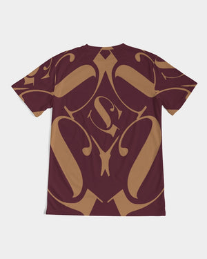 SG Kaleidoscope Burgundy and Tan Men's Tee