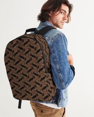 Brown and Black Large Backpack