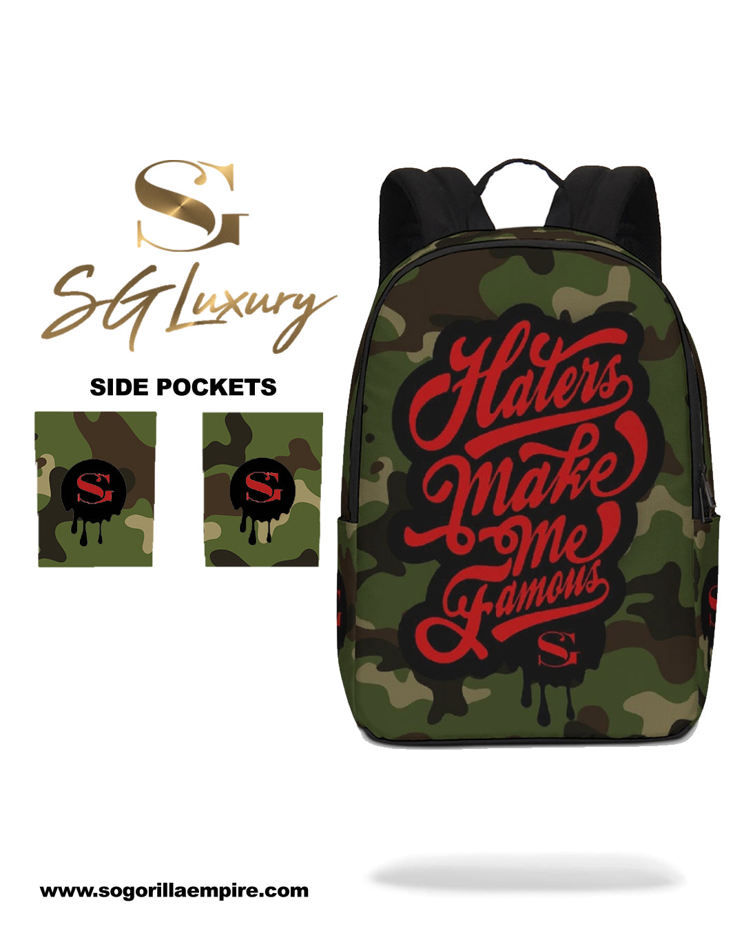 The Haters Large Backpack (Camo)