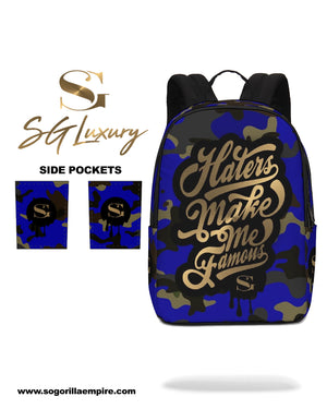 The Haters Large Backpack (Blue Camo)