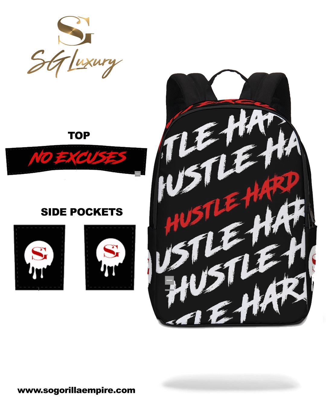 The Hustle Hard Large Backpack