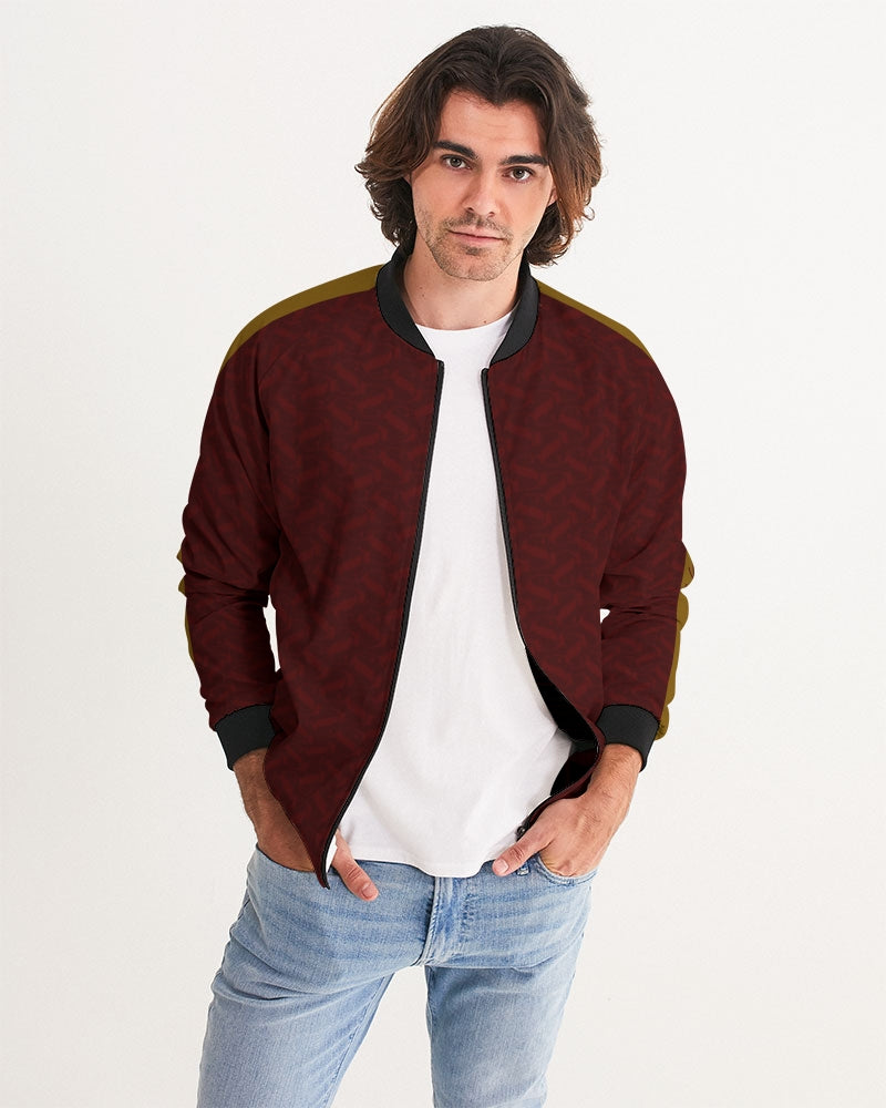 SG Burgundy and Gold Men's Bomber Jacket