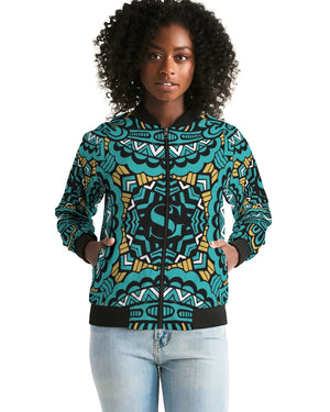 SG Teal and gold Women's Bomber Jacket