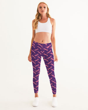 SG Pattern Purple and Pink Women's Yoga Pants