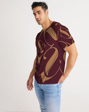 SG Kaleidoscope Burgundy and Tan Men's Tee