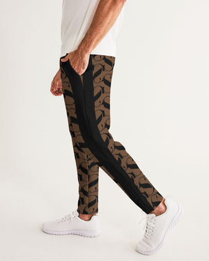 Brown and Black Men's Joggers